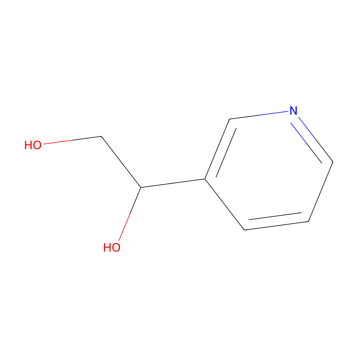 1-(Pyridin-3-YL)ethane-1,2-diol molecular structure, CAS 40594-83-0