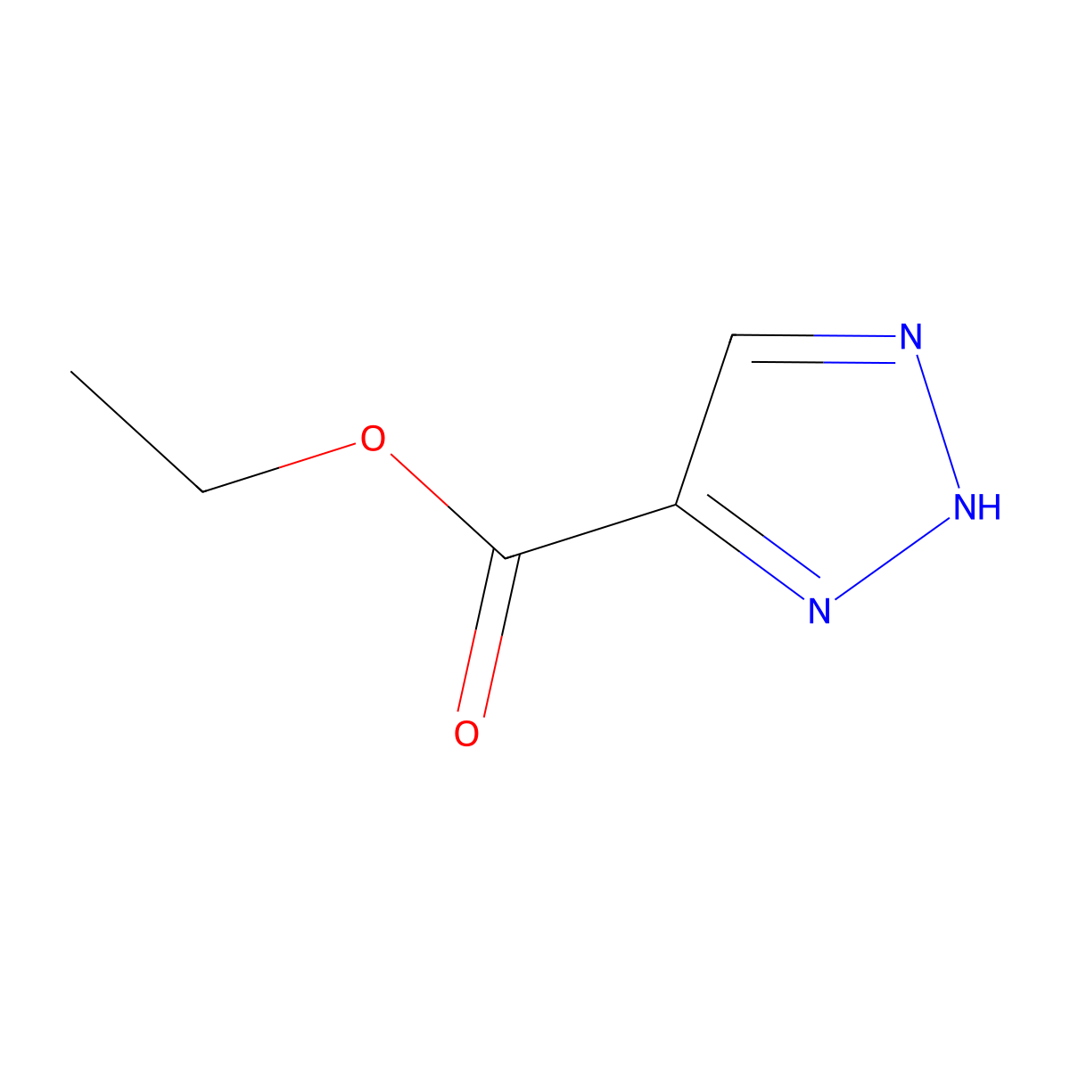 Ethyl 1H-1,2,3-triazole-5-carboxylate molecular structure, CAS 40594-98-7