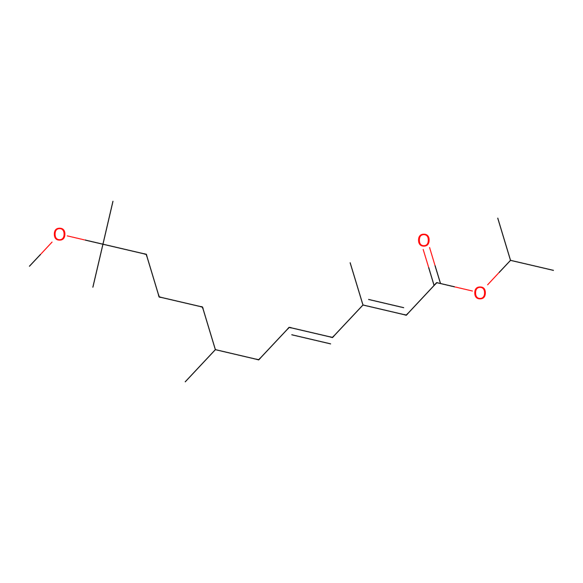 Methoprene molecular structure, CAS 40596-69-8