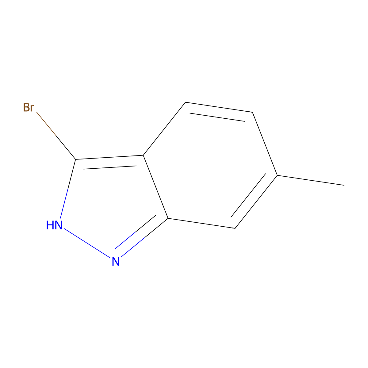 3-Bromo-6-methyl-1H-indazole molecular structure, CAS 40598-73-0