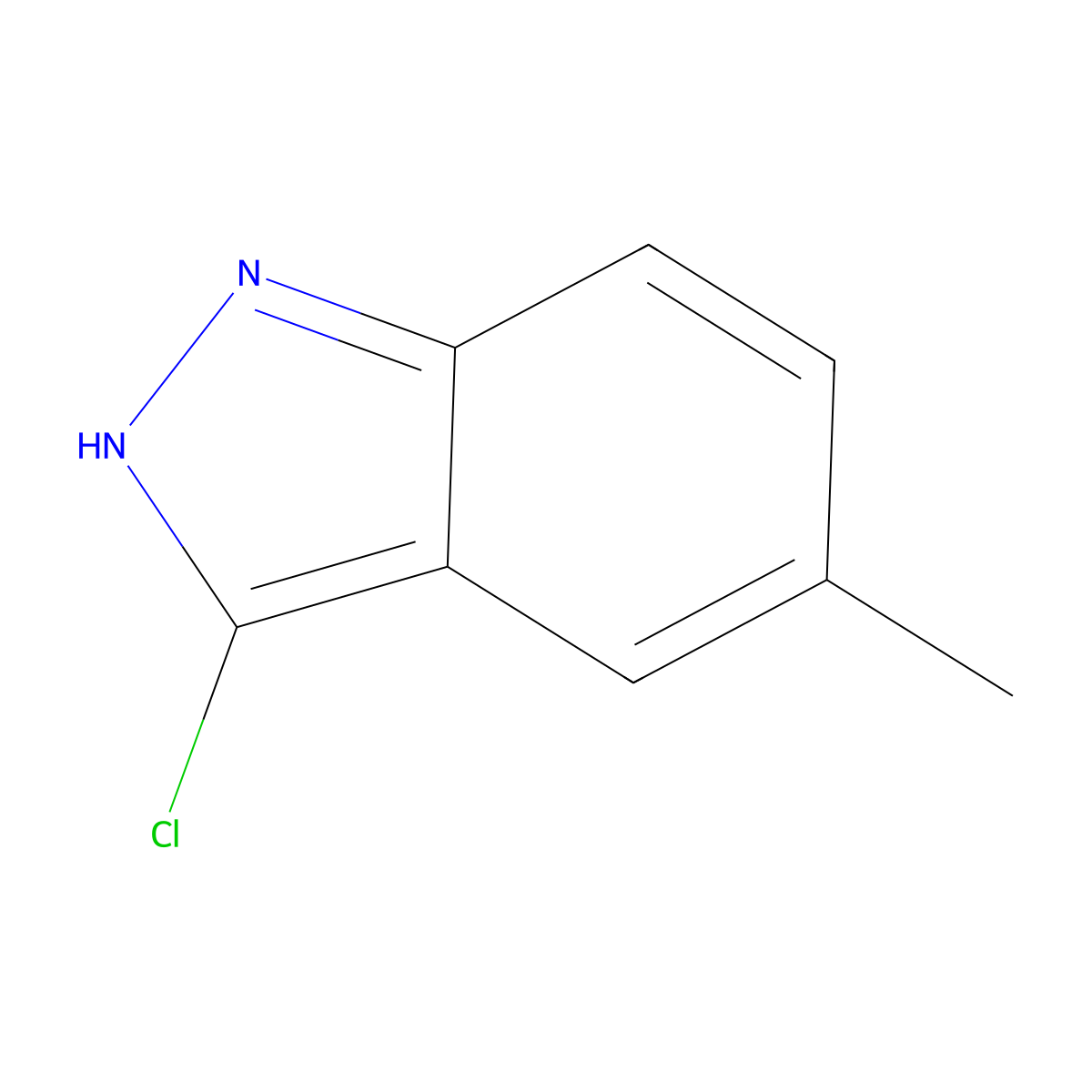 3-Chloro-5-methyl-1H-indazole molecular structure, CAS 40598-75-2