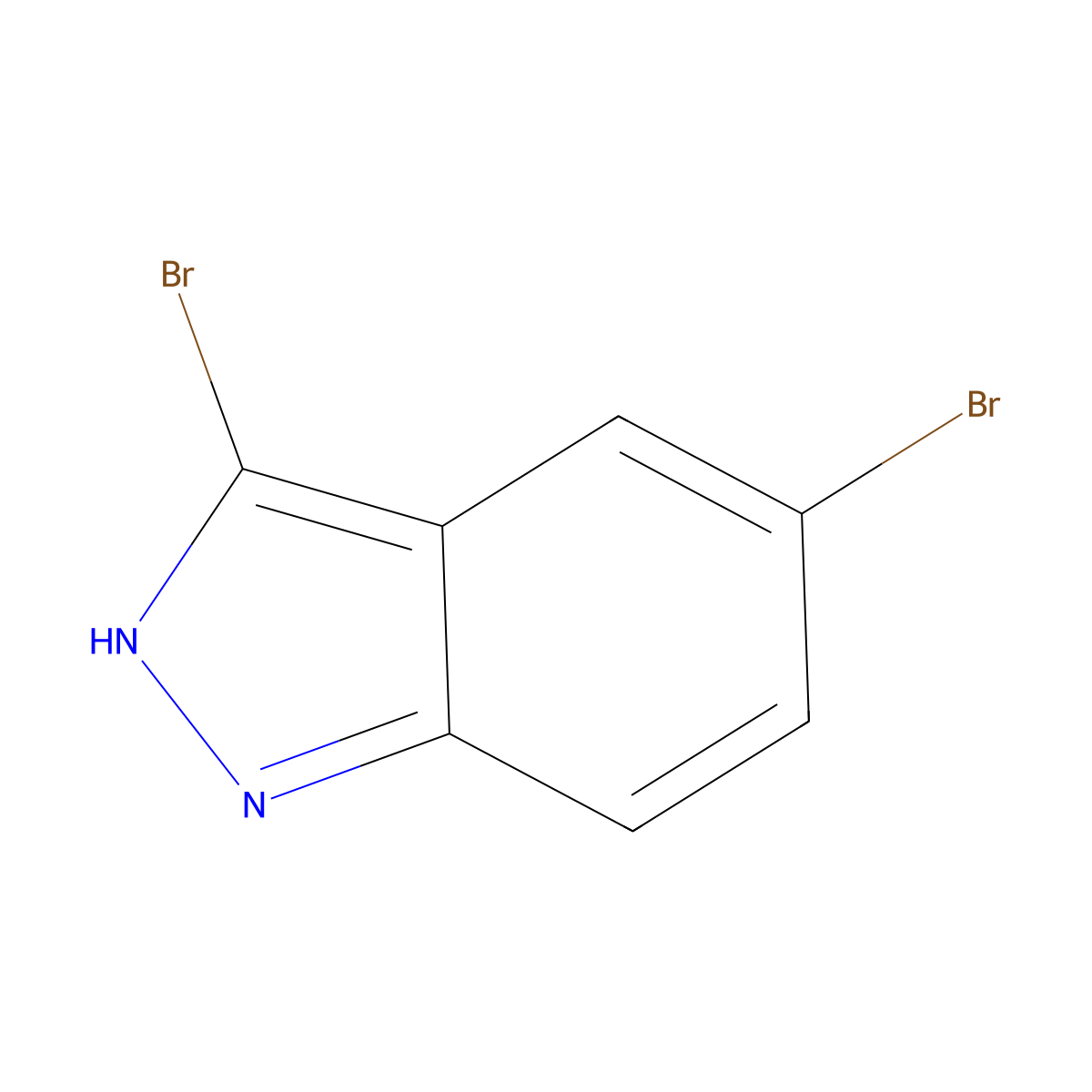 3,5-Dibromo-2H-indazole molecular structure, CAS 40598-76-3