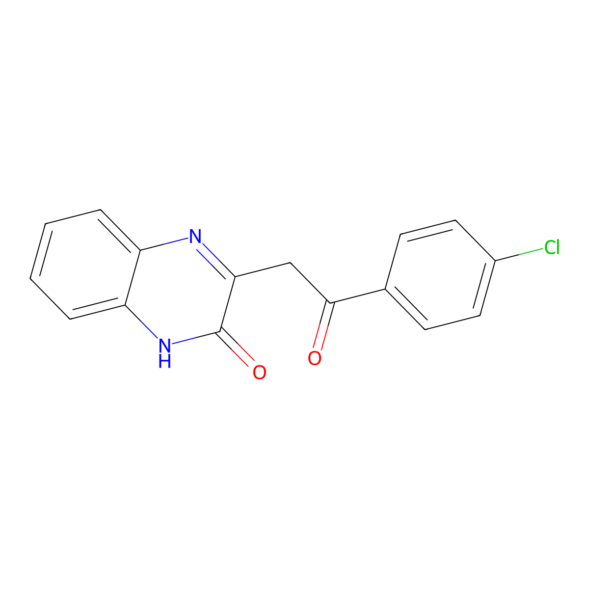 3-(2-(4-Chlorophenyl)-2-oxoethylidene)-1,2,3,4-tetrahydroquinoxalin-2-one molecular structure, CAS 40598-92-3