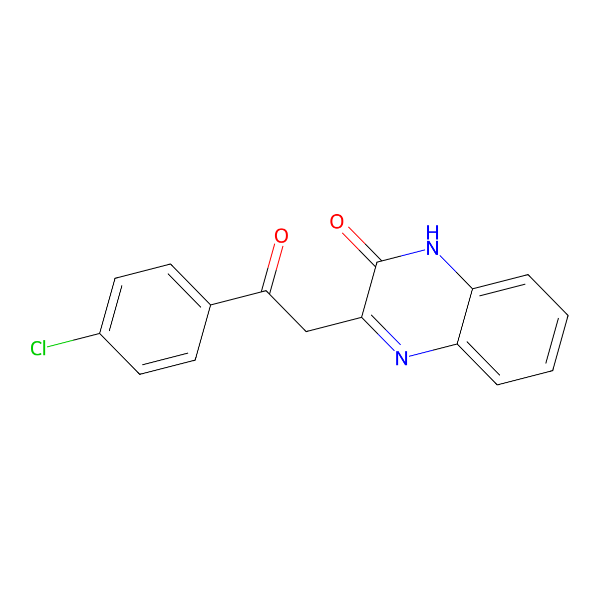 3-(2-(4-Chlorophenyl)-2-oxoethylidene)-1,2,3,4-tetrahydroquinoxalin-2-one molecular structure, CAS 40598-92-3