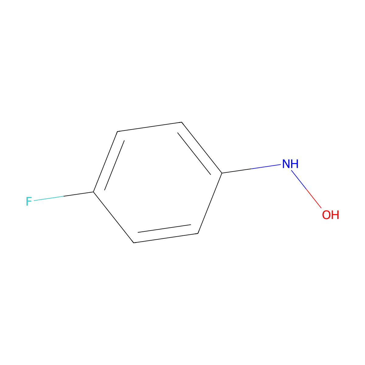 Benzenamine, 4-fluoro-N-hydroxy- molecular structure, CAS 406-00-8
