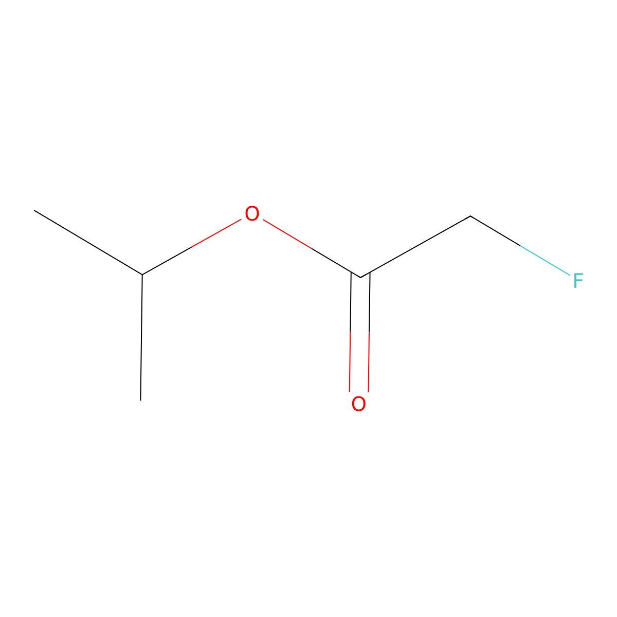 Acetic acid, fluoro-, isopropyl ester molecular structure, CAS 406-06-4