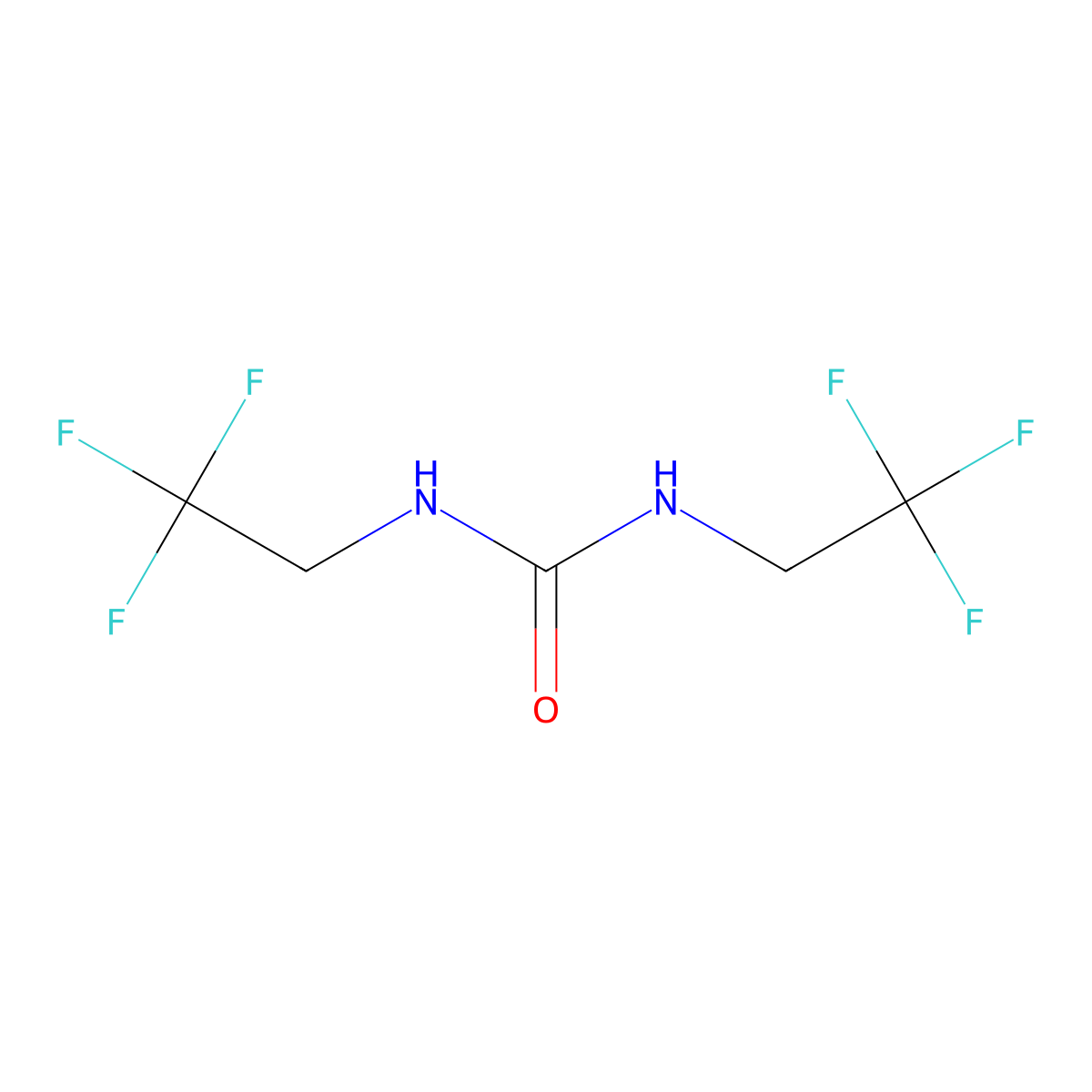1,3-Bis(2,2,2-trifluoroethyl)urea molecular structure, CAS 406-11-1