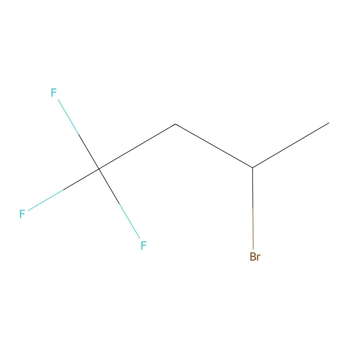 3-Bromo-1,1,1-trifluorobutane molecular structure, CAS 406-47-3