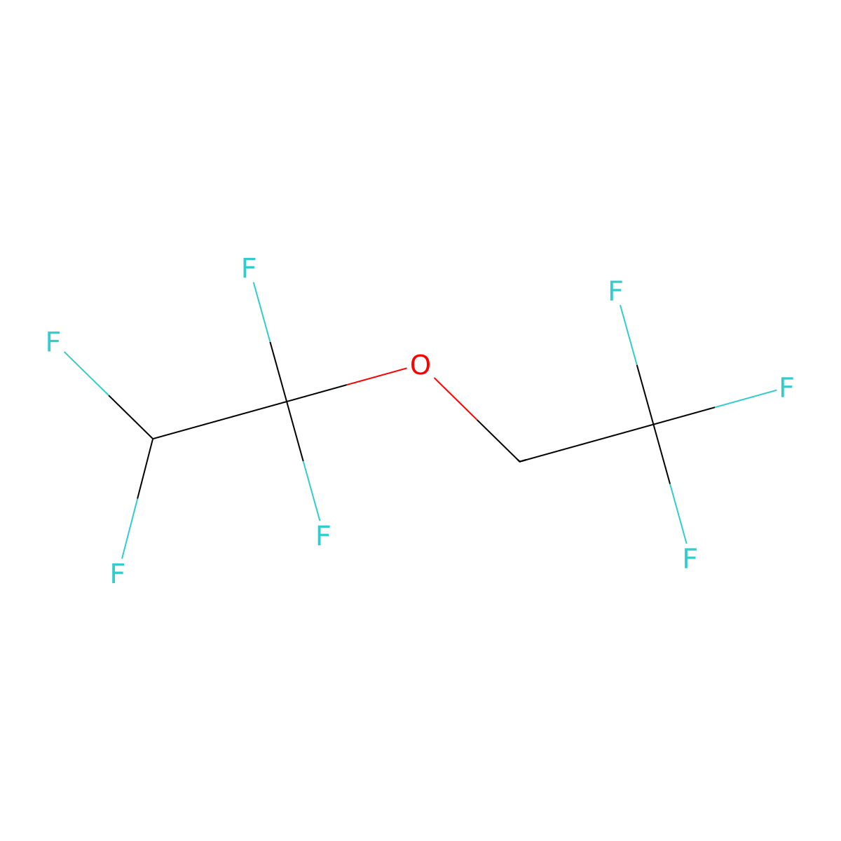 1,1,2,2-Tetrafluoro-1-(2,2,2-trifluoroethoxy)ethane molecular structure, CAS 406-78-0