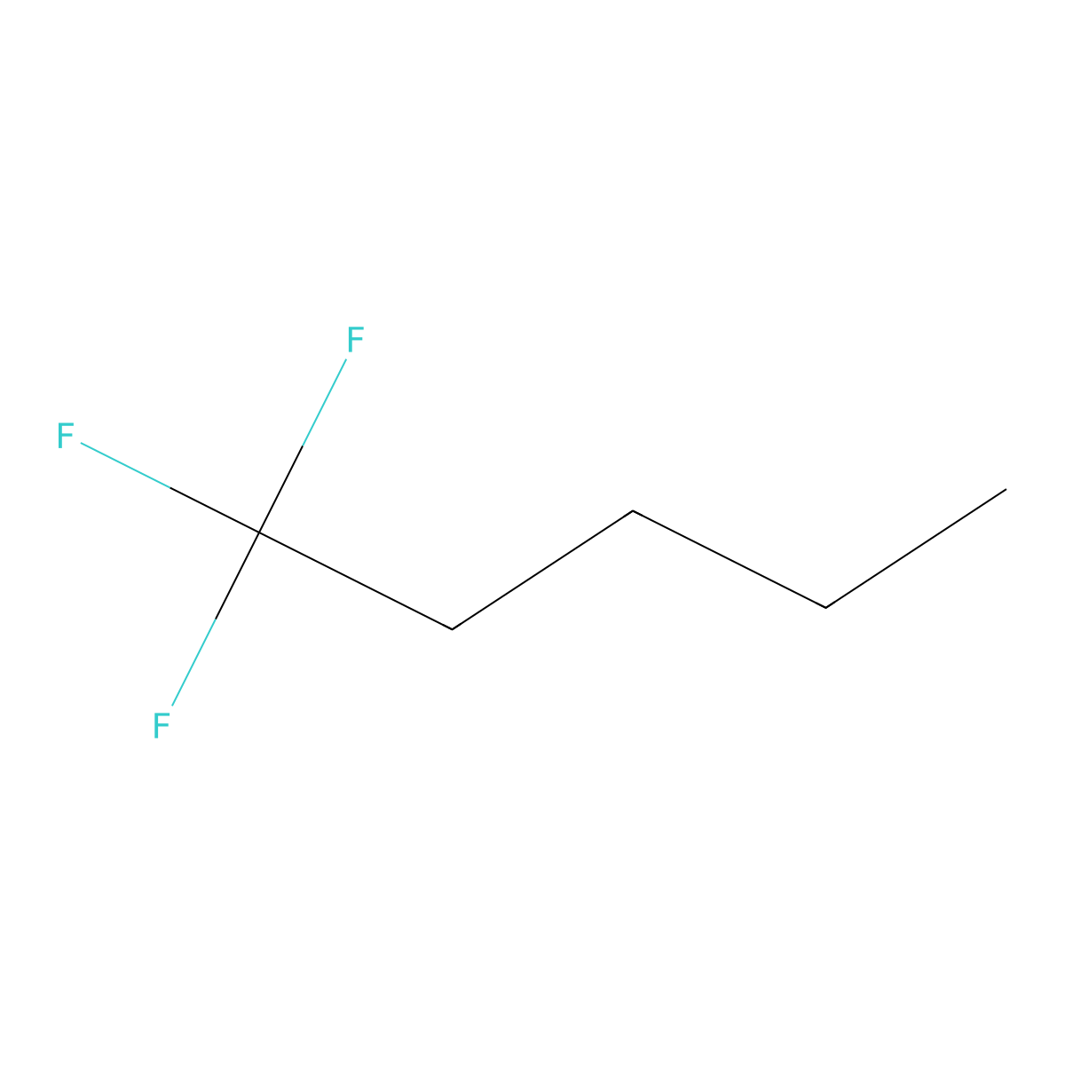 1,1,1-Trifluoropentane molecular structure, CAS 406-82-6