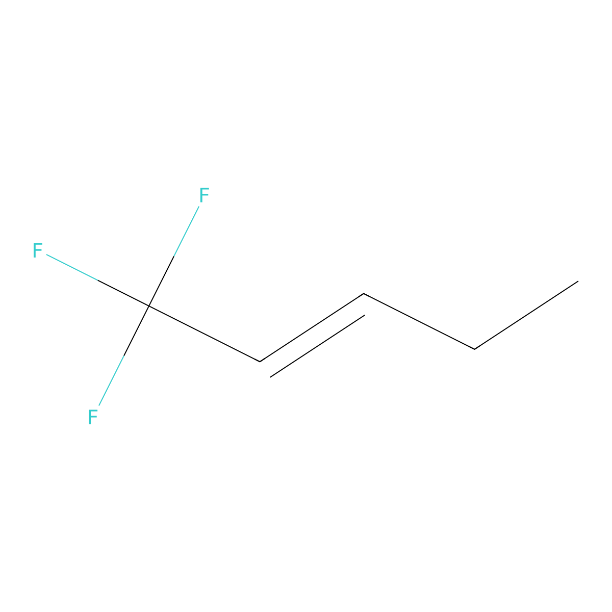 1,1,1-Trifluoropent-2-ene molecular structure, CAS 406-83-7