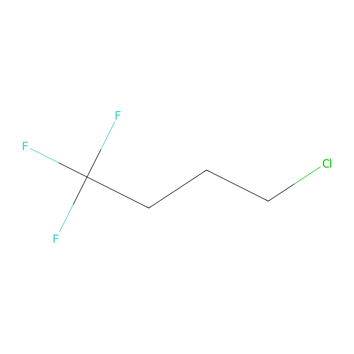 4-Chloro-1,1,1-trifluorobutane molecular structure, CAS 406-85-9