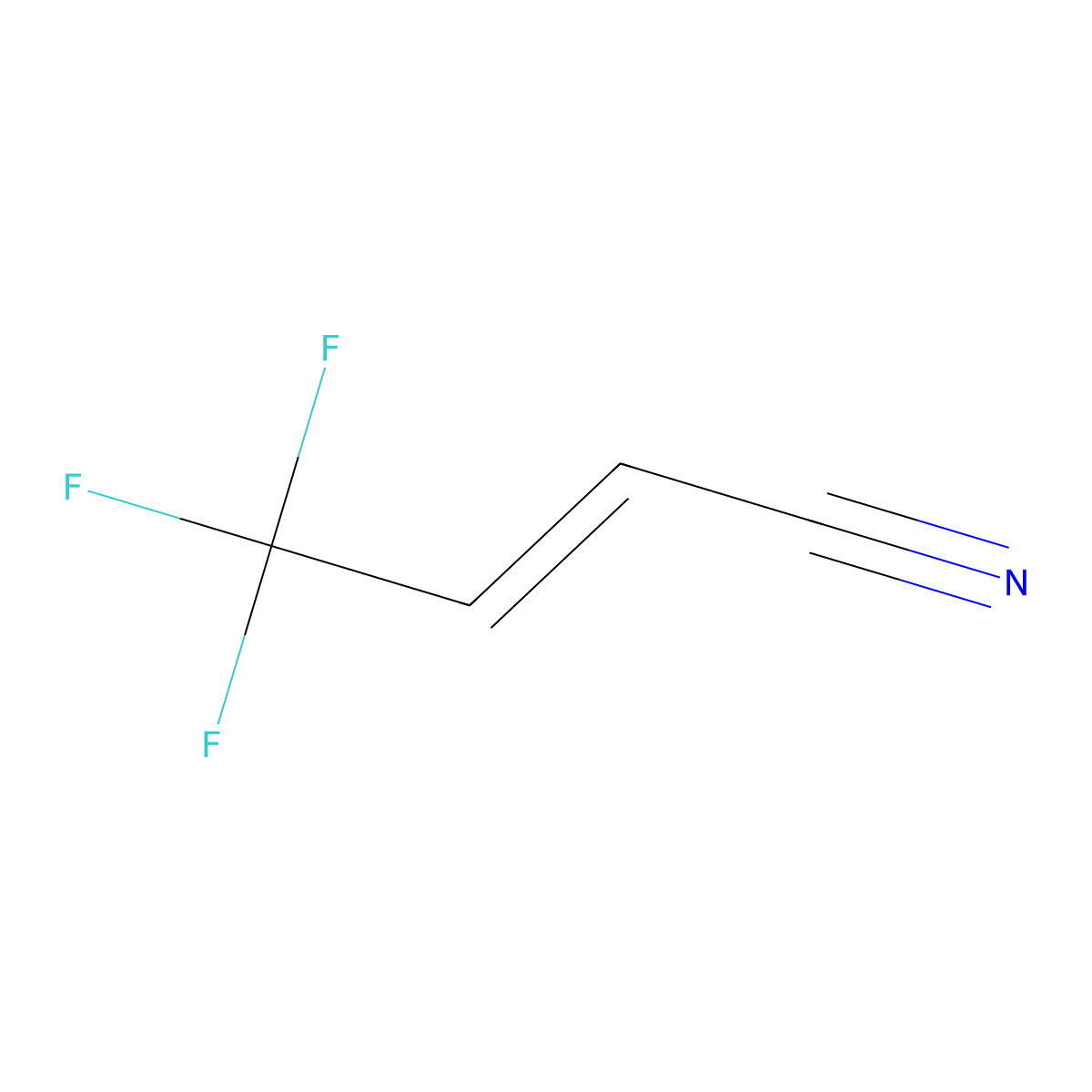 4,4,4-Trifluorobut-2-enenitrile molecular structure, CAS 406-86-0