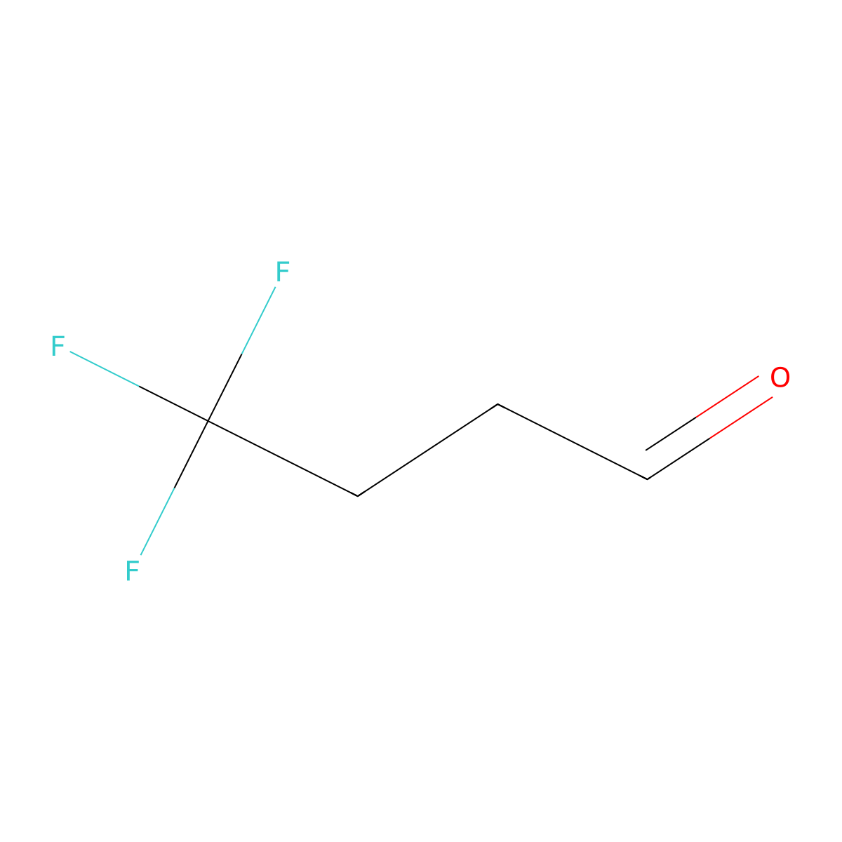 4,4,4-Trifluorobutanal molecular structure, CAS 406-87-1
