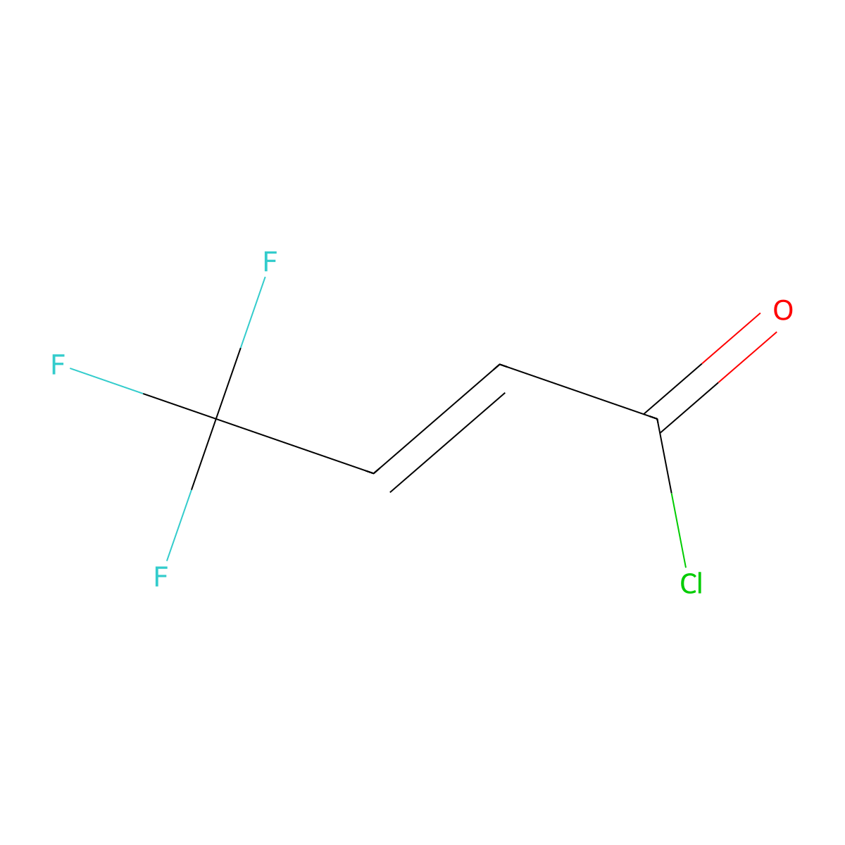(2E)-4,4,4-trifluorobut-2-enoyl chloride molecular structure, CAS 406-92-8
