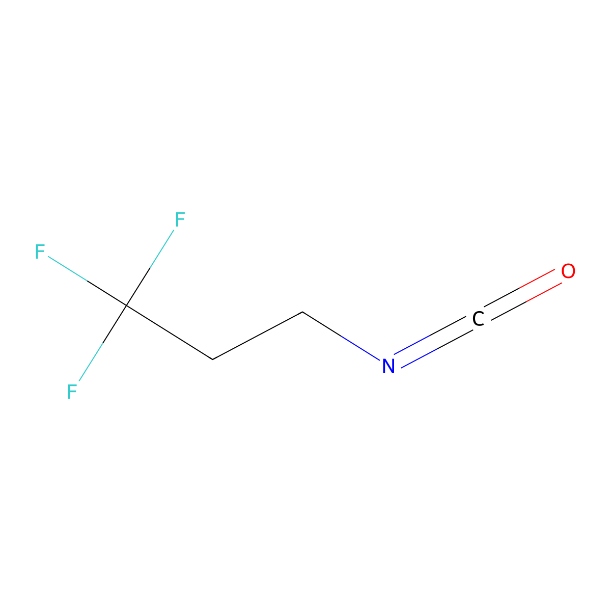 1,1,1-Trifluoro-3-isocyanatopropane molecular structure, CAS 406-97-3