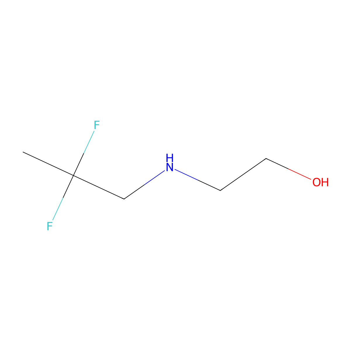 2-((2,2-Difluoropropyl)amino)ethanol molecular structure, CAS 406-99-5