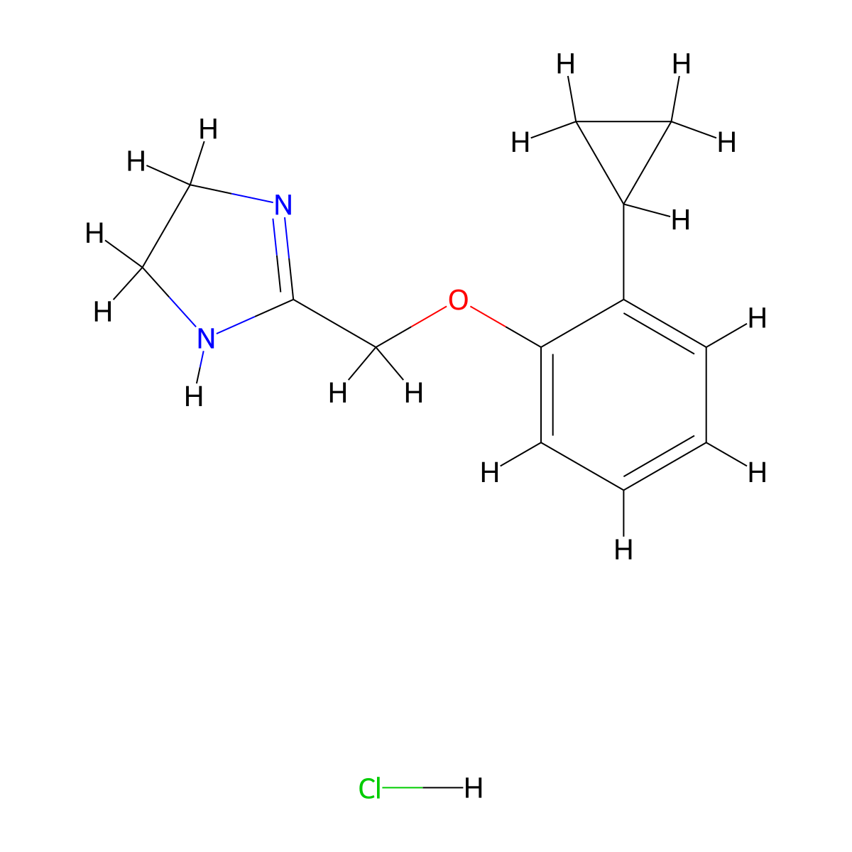 Cirazoline hydrochloride molecular structure, CAS 40600-13-3