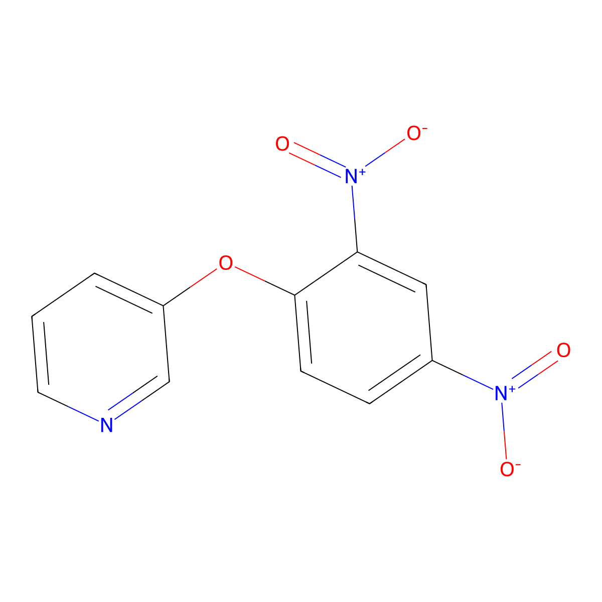 3-(2,4-Dinitrophenoxy)pyridine molecular structure, CAS 40604-27-1