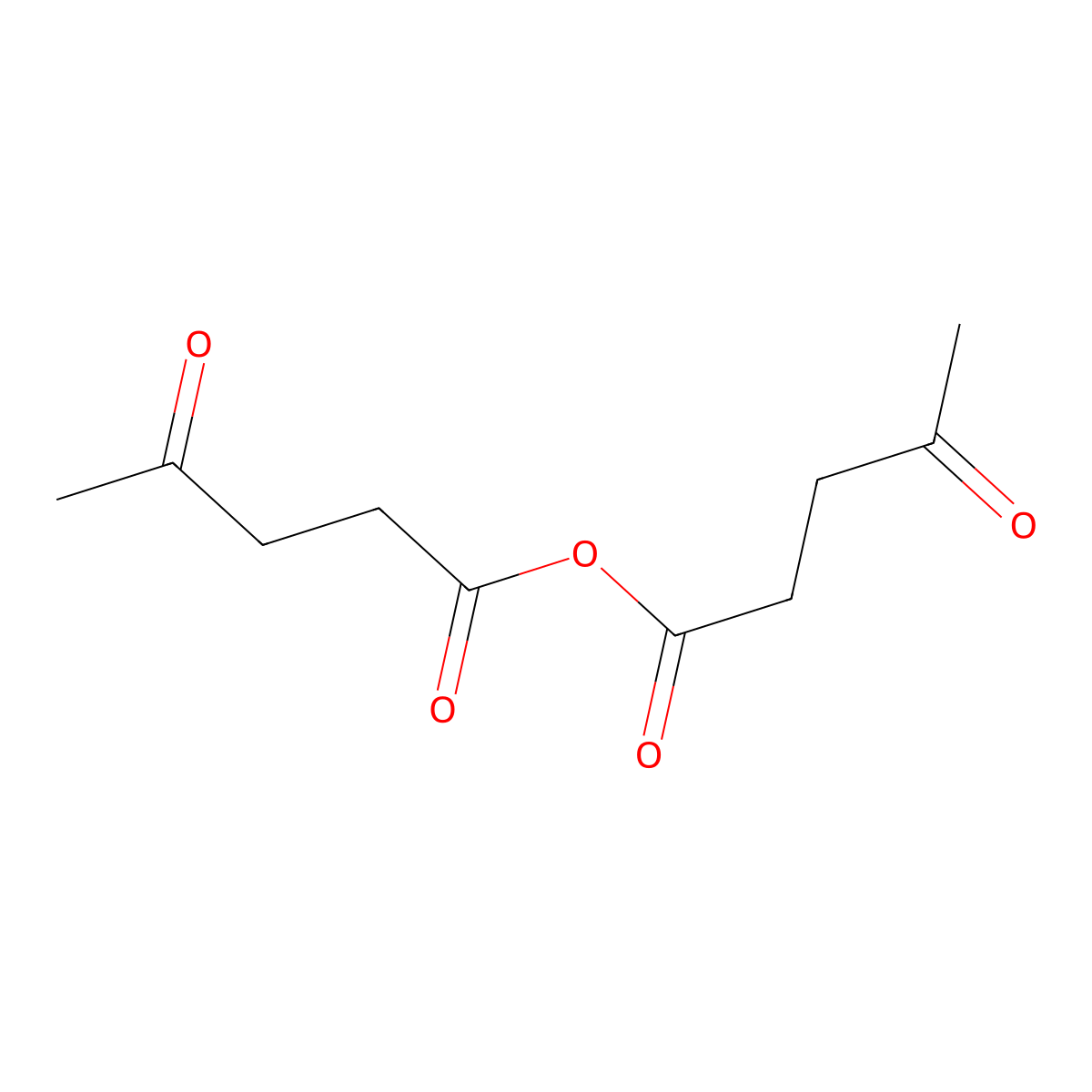 Levulinic anhydride molecular structure, CAS 40608-06-8