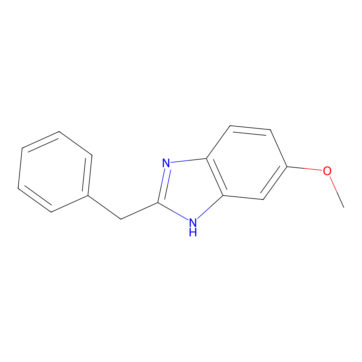 2-Benzyl-5-methoxy-1H-benzo[D]imidazole molecular structure, CAS 40608-76-2
