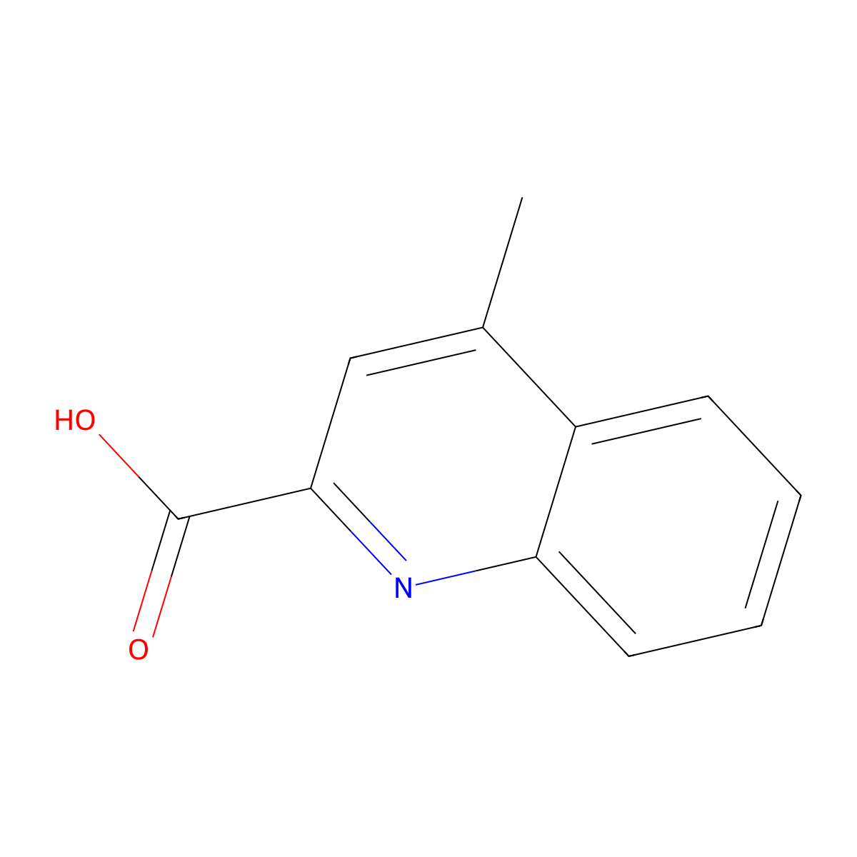 4-Methylquinoline-2-carboxylic acid molecular structure, CAS 40609-76-5