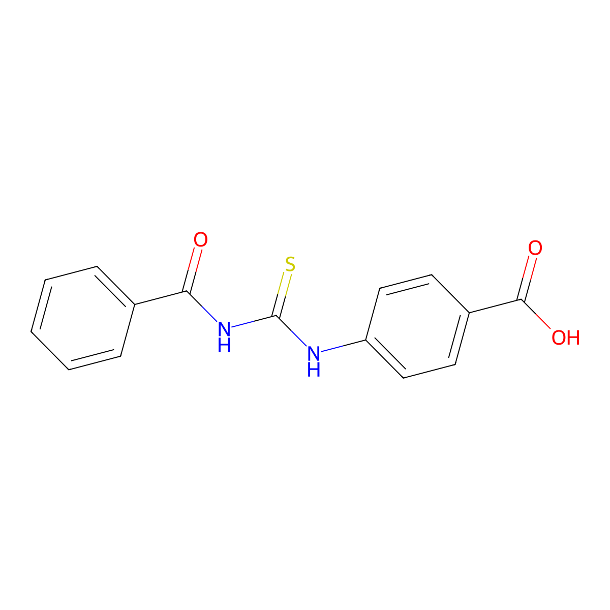 4-{[(Phenylcarbonyl)carbamothioyl]amino}benzoic acid molecular structure, CAS 40611-30-1
