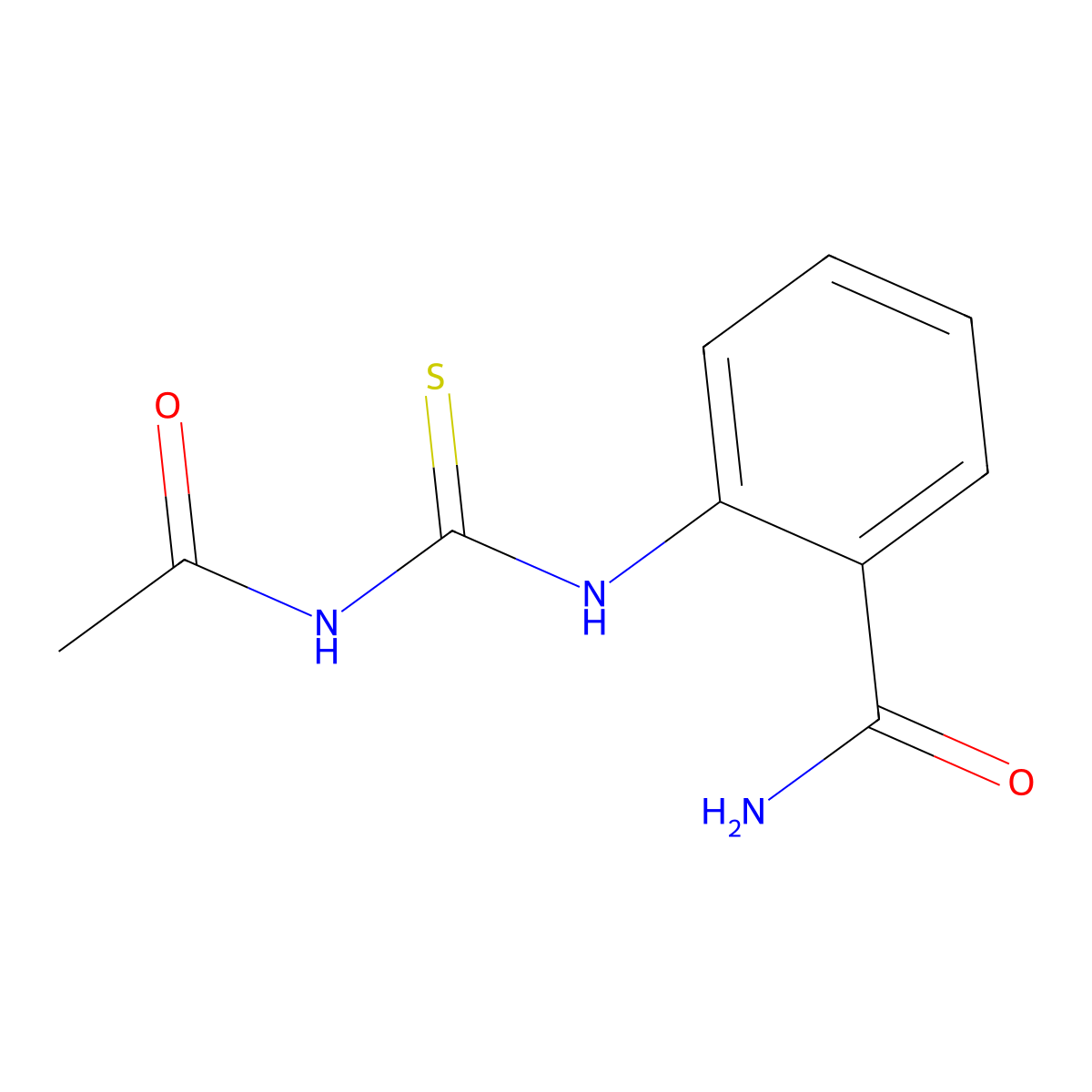 2-[(Acetylcarbamothioyl)amino]benzamide molecular structure, CAS 40611-32-3