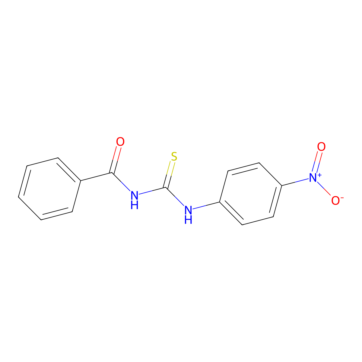 N-benzoyl-N'-(4-nitrophenyl)thiourea molecular structure, CAS 40611-33-4