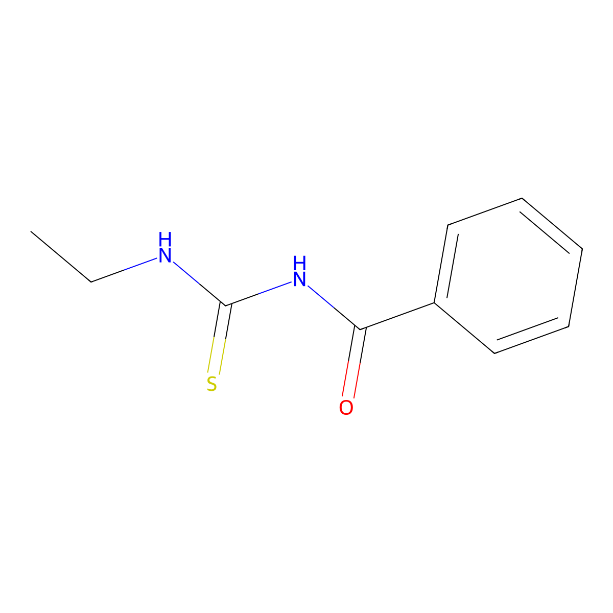 N-(ethylcarbamothioyl)benzamide molecular structure, CAS 40611-52-7