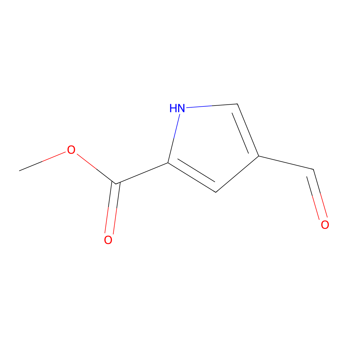 methyl 4-formyl-1H-pyrrole-2-carboxylate molecular structure, CAS 40611-79-8