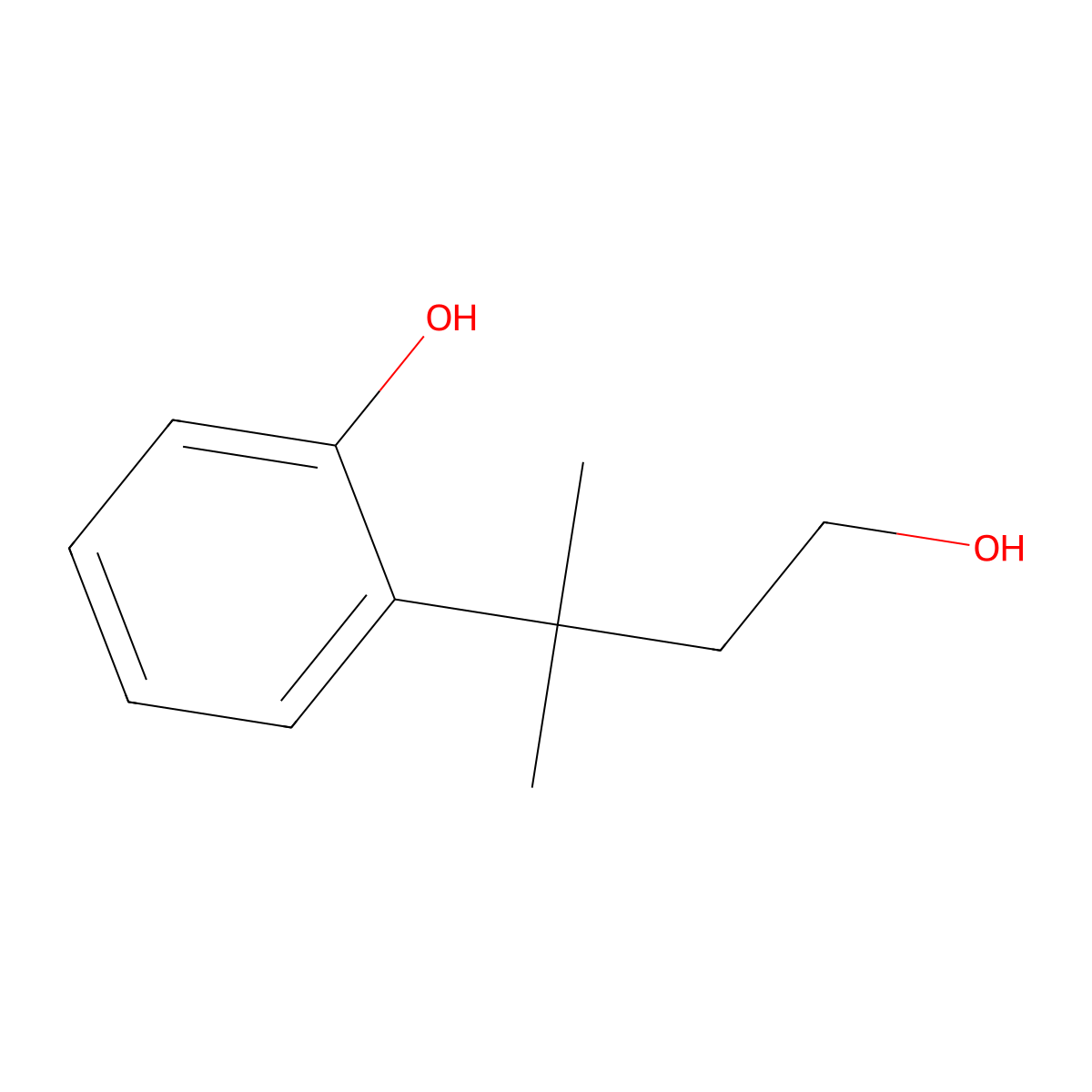 2-(4-Hydroxy-2-methylbutan-2-yl)phenol molecular structure, CAS 40614-20-8