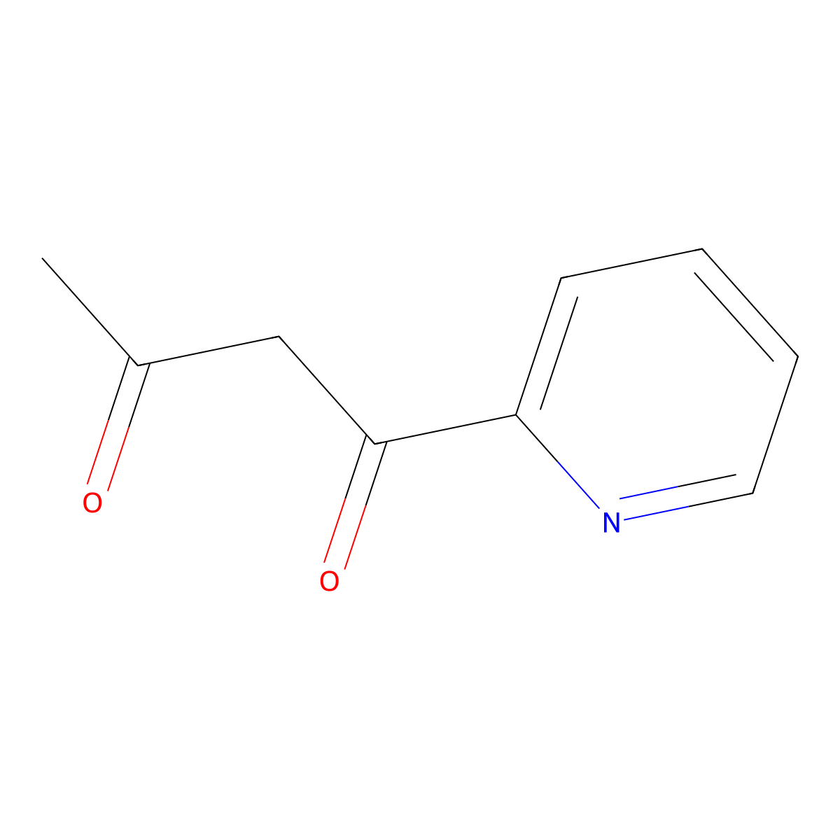 1-(Pyridin-2-yl)butane-1,3-dione molecular structure, CAS 40614-52-6
