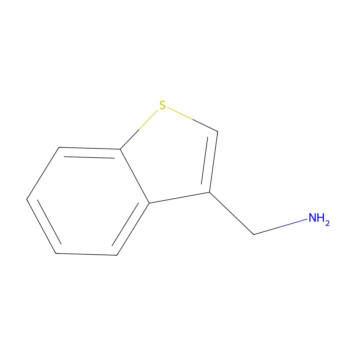Benzo(B)Thiophen-3-Ylmethylamine molecular structure, CAS 40615-04-1