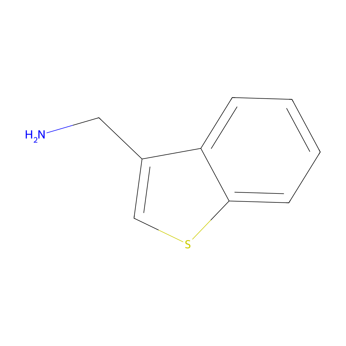 Benzo(B)Thiophen-3-Ylmethylamine molecular structure, CAS 40615-04-1