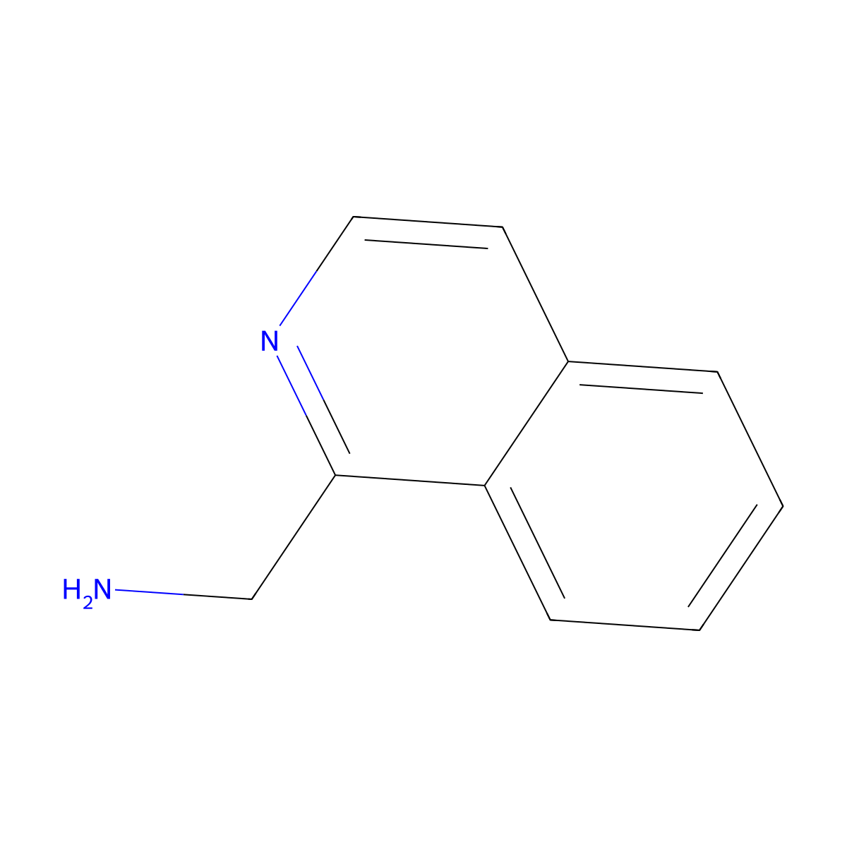 Isoquinolin-1-ylmethanamine molecular structure, CAS 40615-08-5