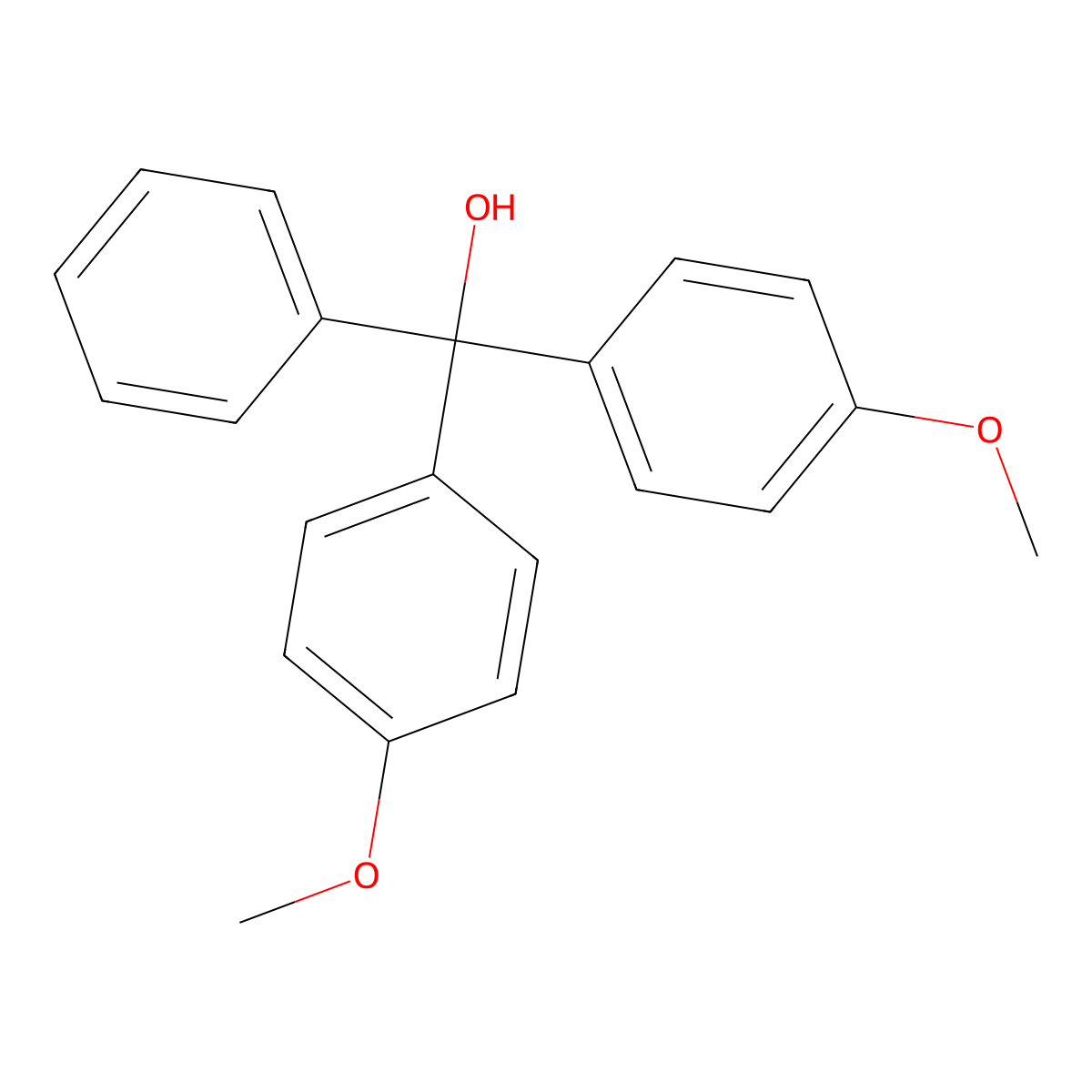 4-Methoxy-alpha-(4-methoxyphenyl)-alpha-phenylbenzenemethanol molecular structure, CAS 40615-35-8