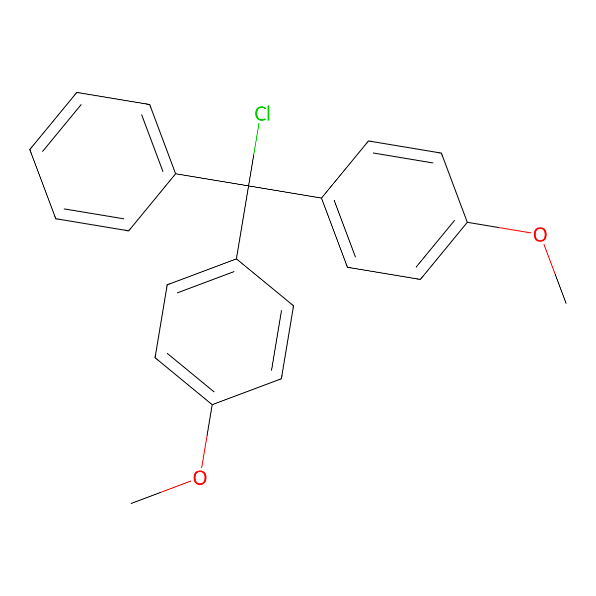 1,1'-(Chlorophenylmethylene)bis(4-methoxybenzene) molecular structure, CAS 40615-36-9