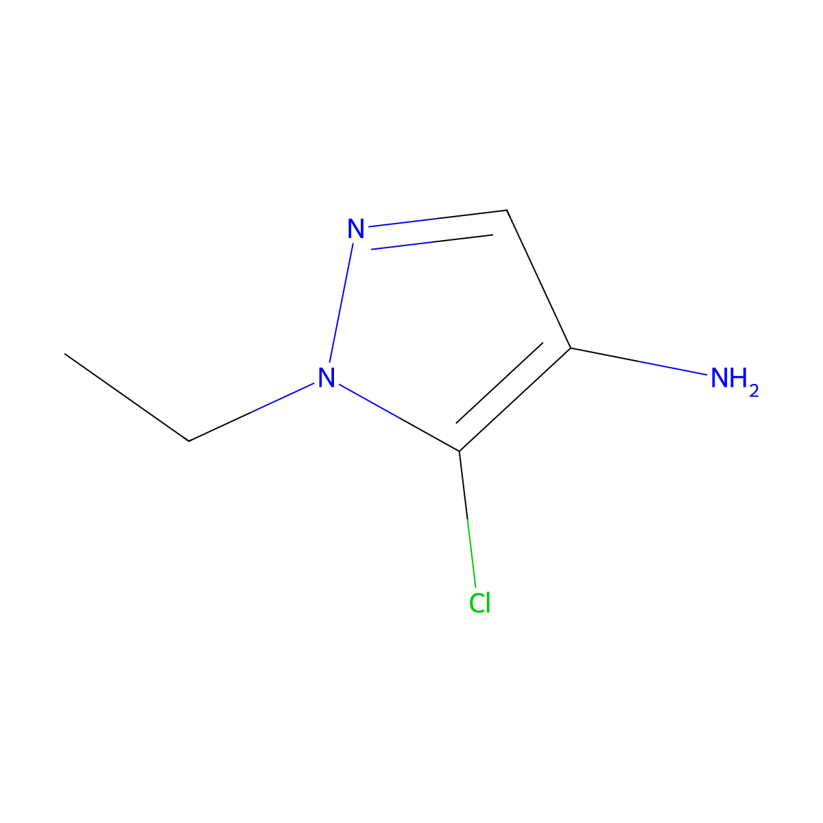 5-Chloro-1-ethyl-1H-pyrazol-4-amine molecular structure, CAS 406188-96-3