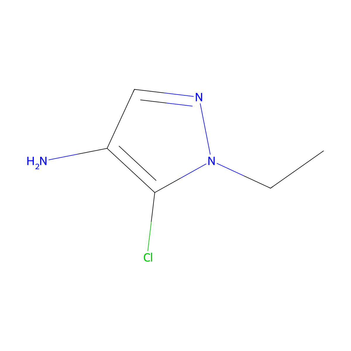 5-Chloro-1-ethyl-1H-pyrazol-4-amine molecular structure, CAS 406188-96-3