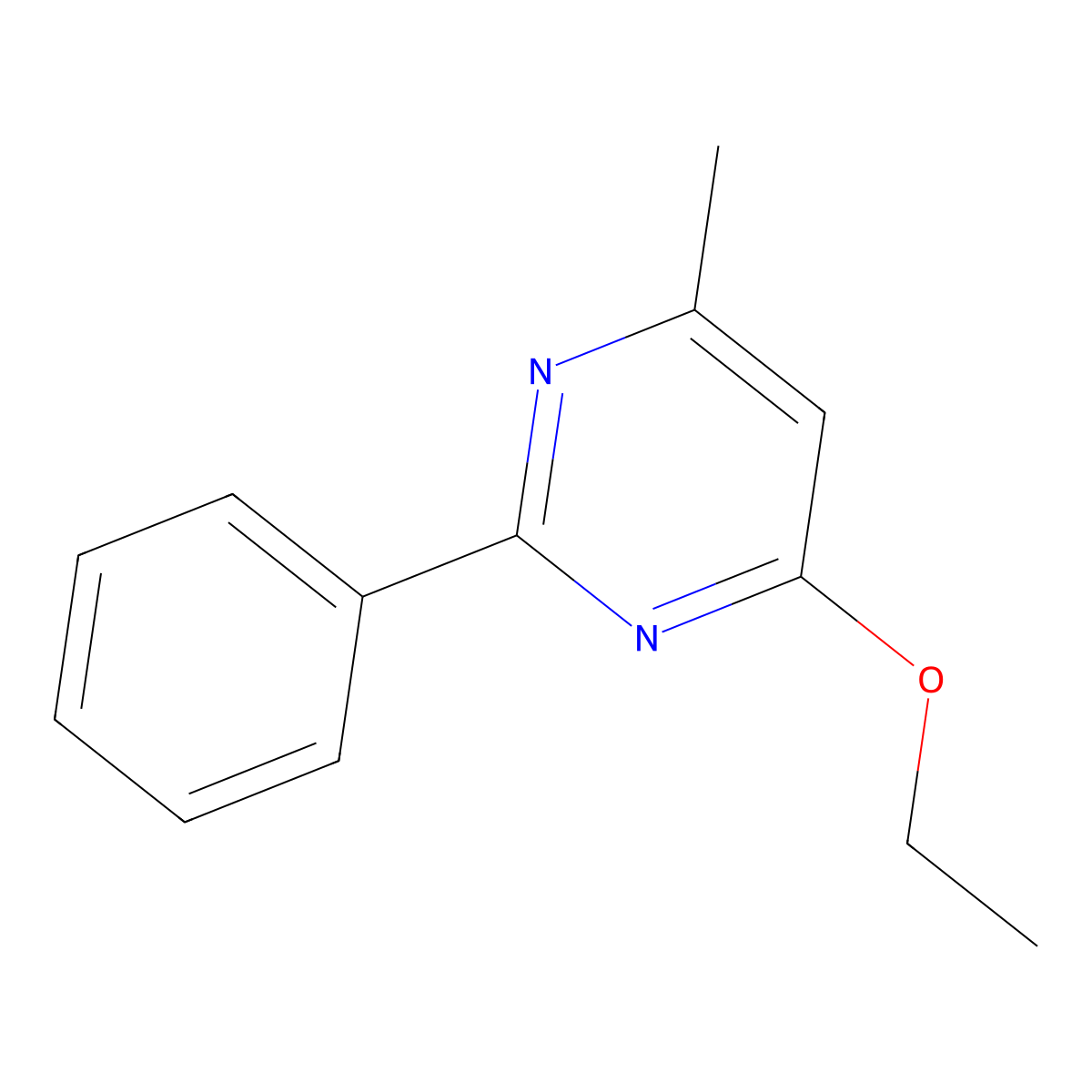 4-Ethoxy-6-methyl-2-phenylpyrimidine molecular structure, CAS 406189-80-8