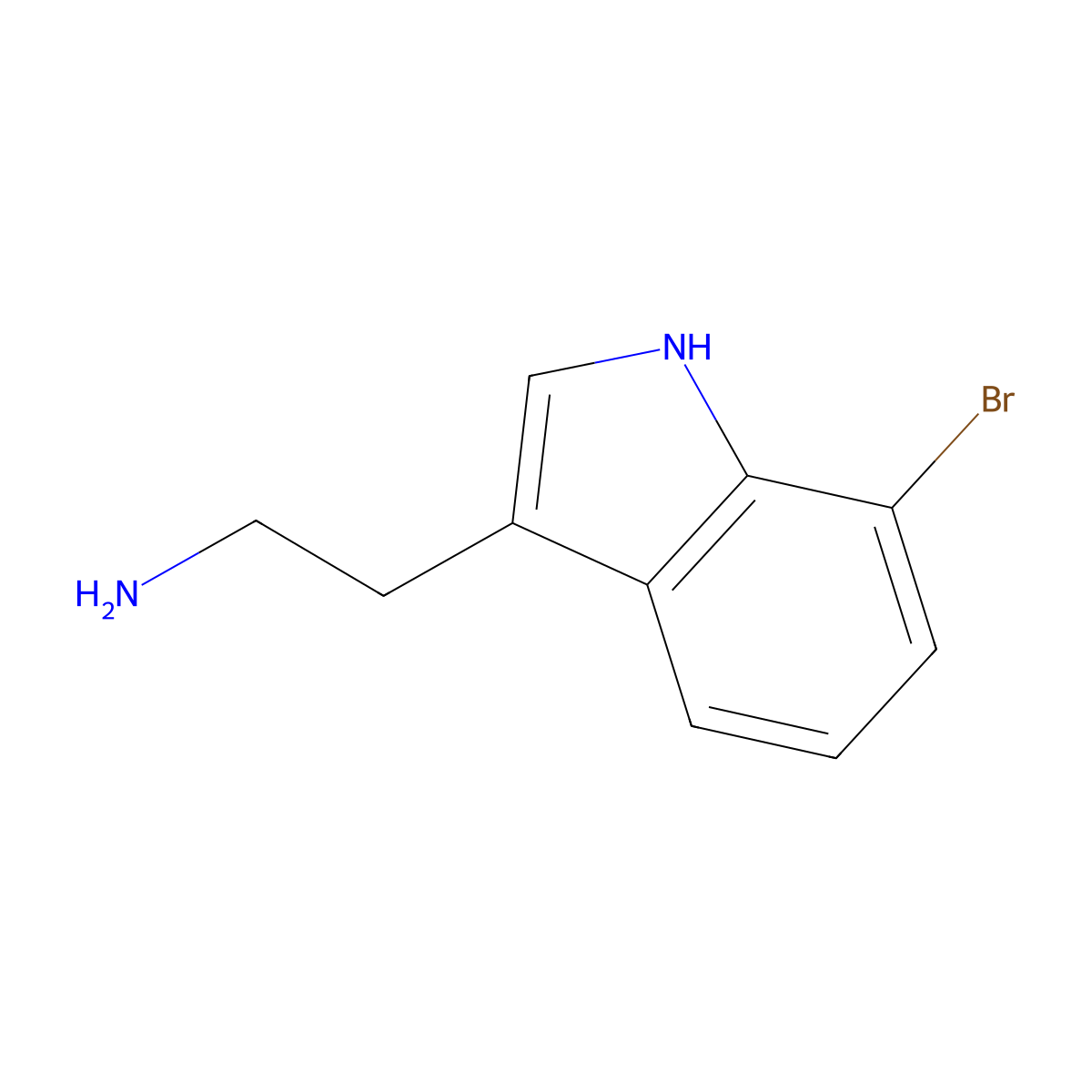 2-(7-Bromo-1H-indol-3-yl)ethan-1-amine molecular structure, CAS 40619-69-0