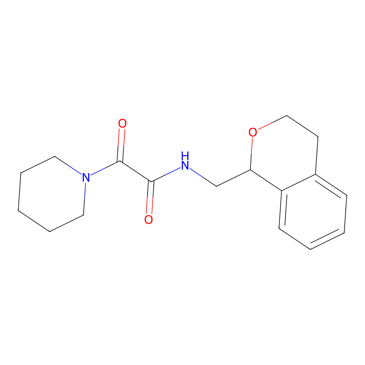 N-(3,4-dihydro-1H-isochromen-1-ylmethyl)-2-oxo-2-piperidin-1-ylacetamide molecular structure, CAS 406190-05-4