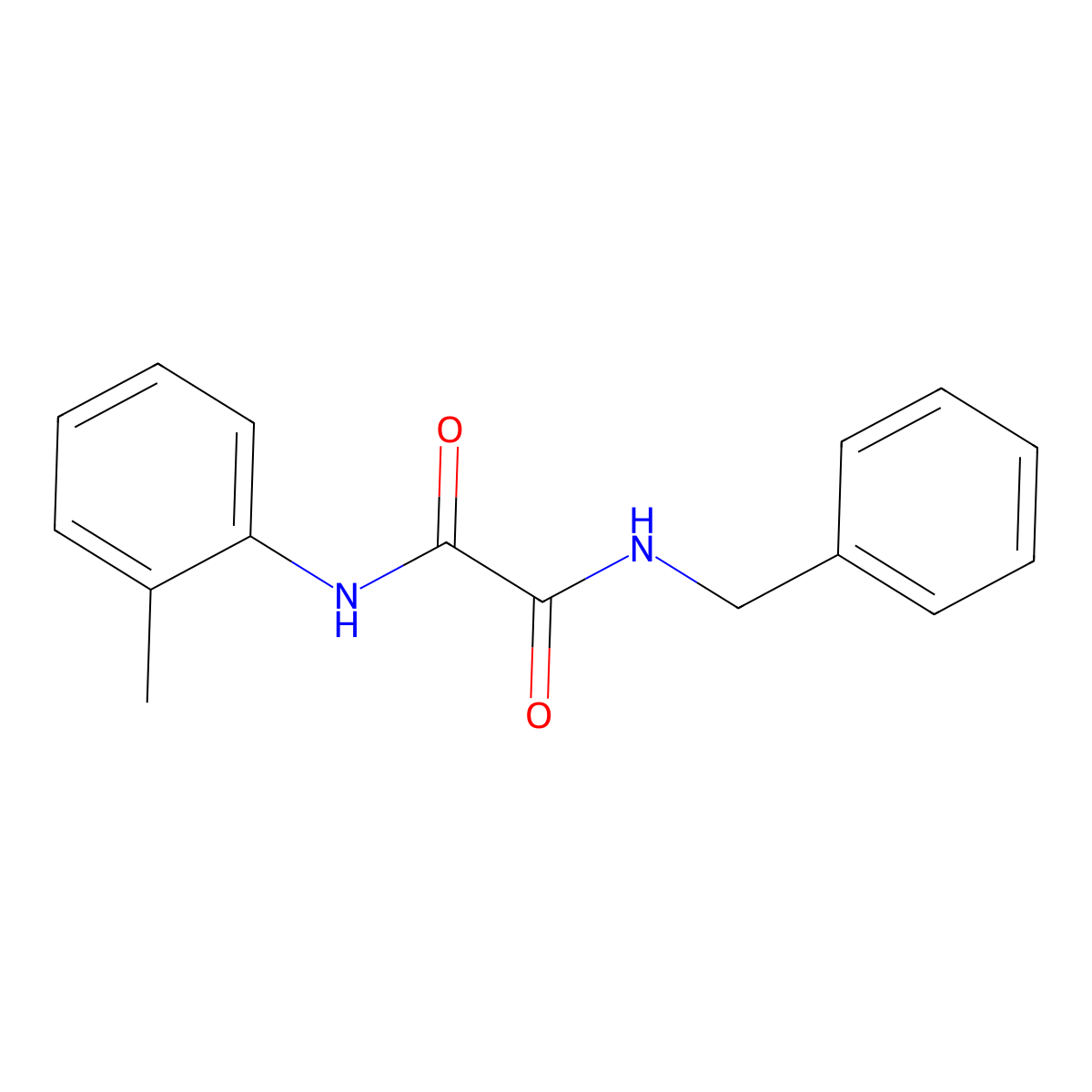 N-benzyl-N'-(2-methylphenyl)ethanediamide molecular structure, CAS 406190-10-1