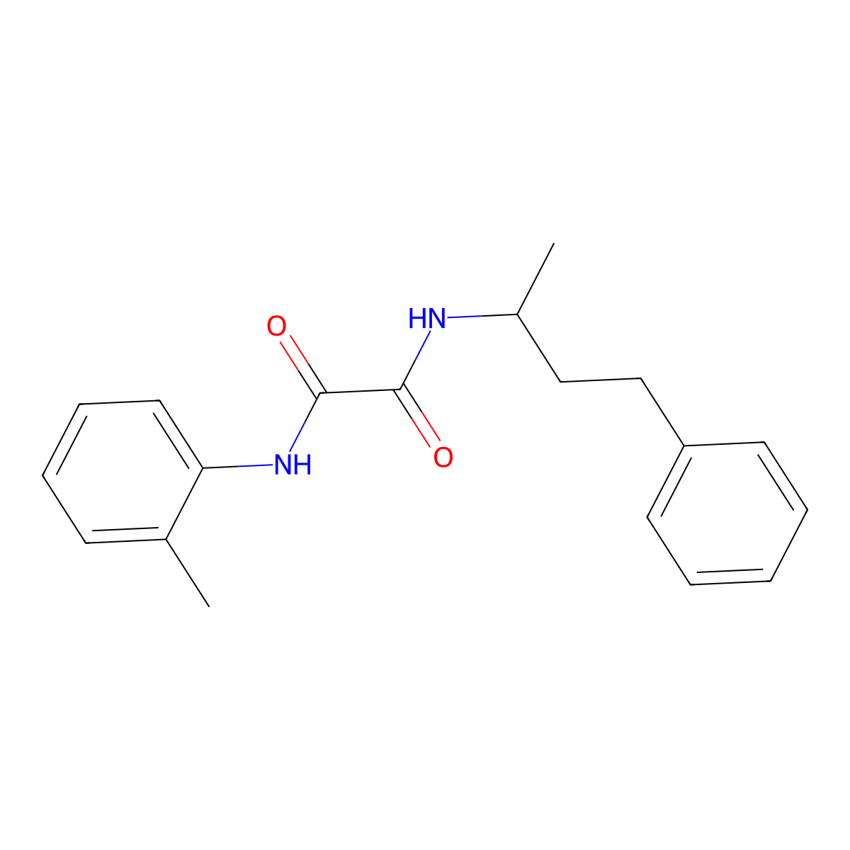 N-(2-methylphenyl)-N'-(4-phenylbutan-2-yl)oxamide molecular structure, CAS 406190-11-2