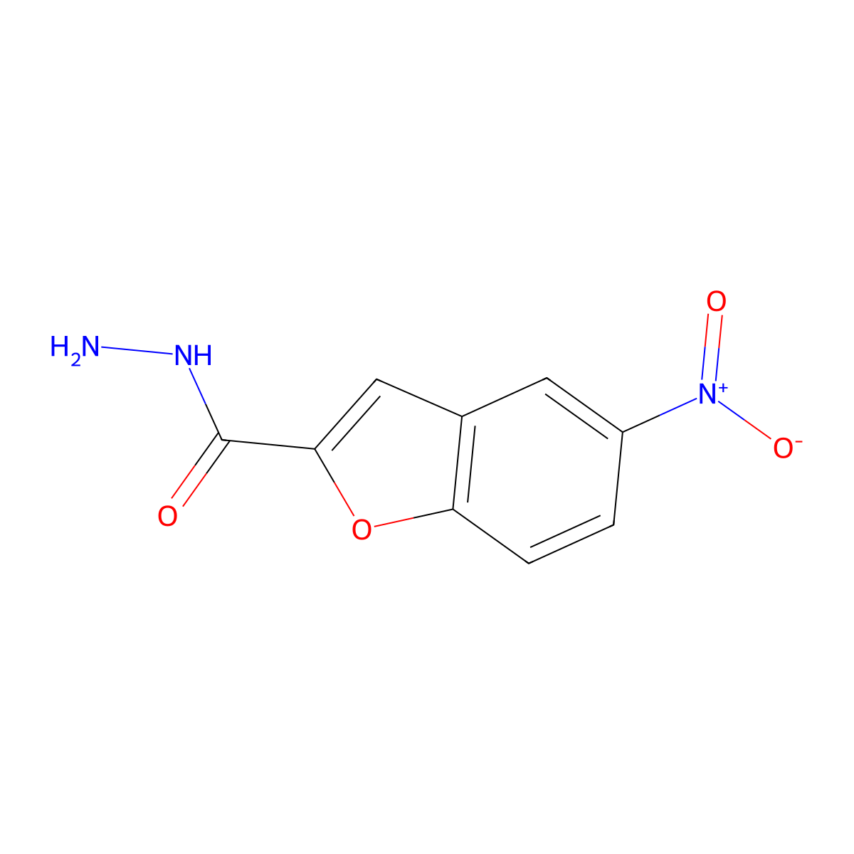 5-Nitro-1-benzofuran-2-carbohydrazide molecular structure, CAS 406192-63-0