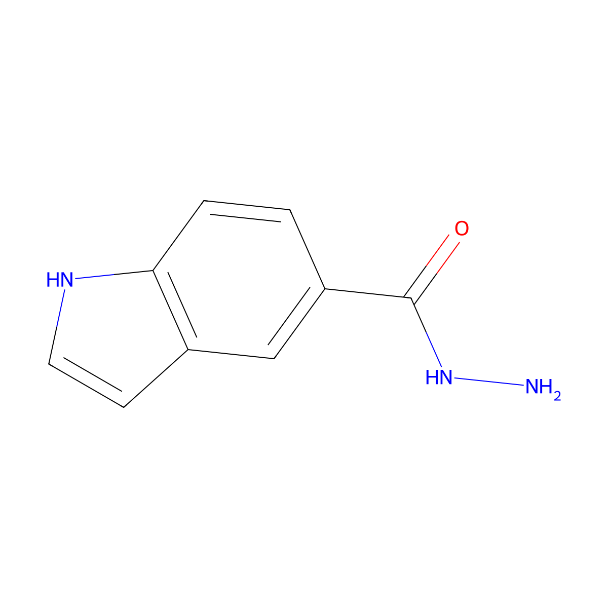 1H-Indole-5-carbohydrazide molecular structure, CAS 406192-82-3