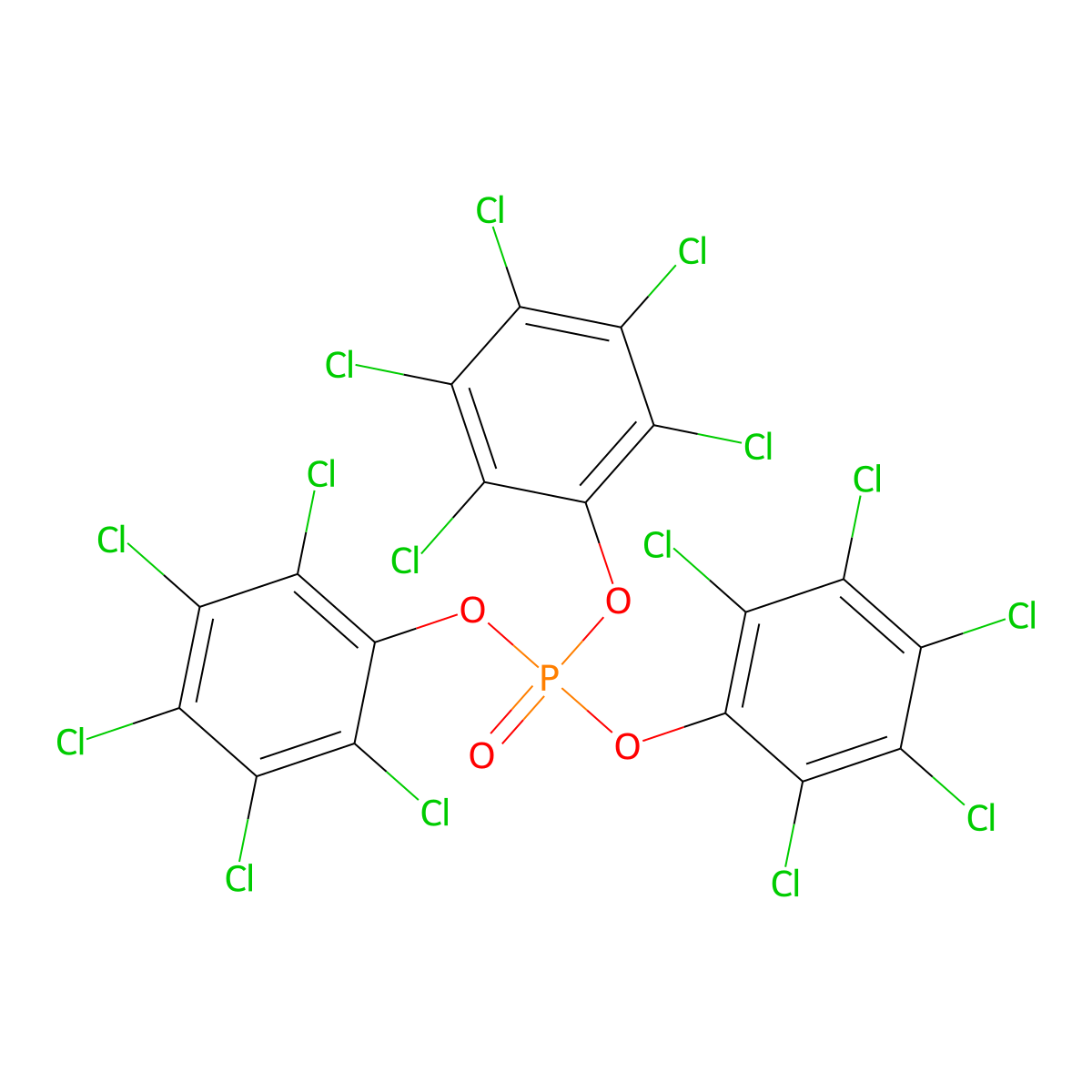 Phenol, pentachloro-, phosphate (3:1) (8CI,9CI) molecular structure, CAS 4062-20-8