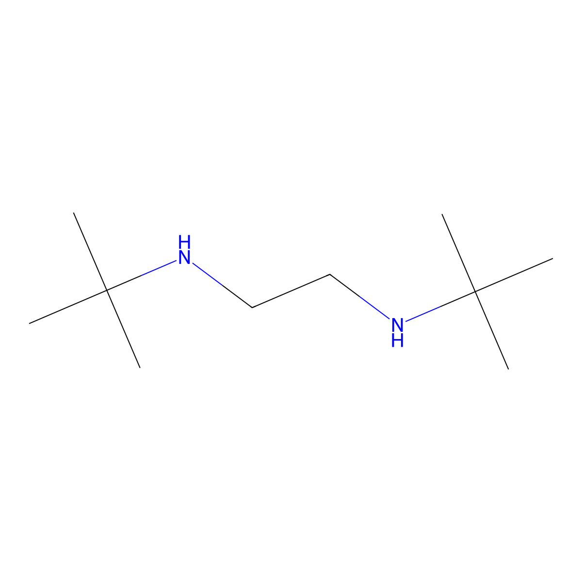 N,N'-Di-tert-butylethylenediamine molecular structure, CAS 4062-60-6