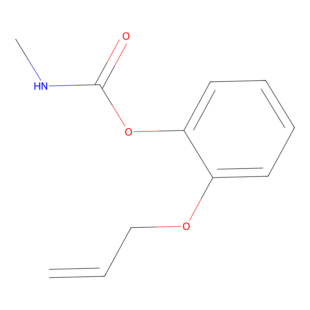 CARBAMIC ACID, N-METHYL-, o-(ALLYLOXY)PHENYL ESTER molecular structure, CAS 4062-99-1